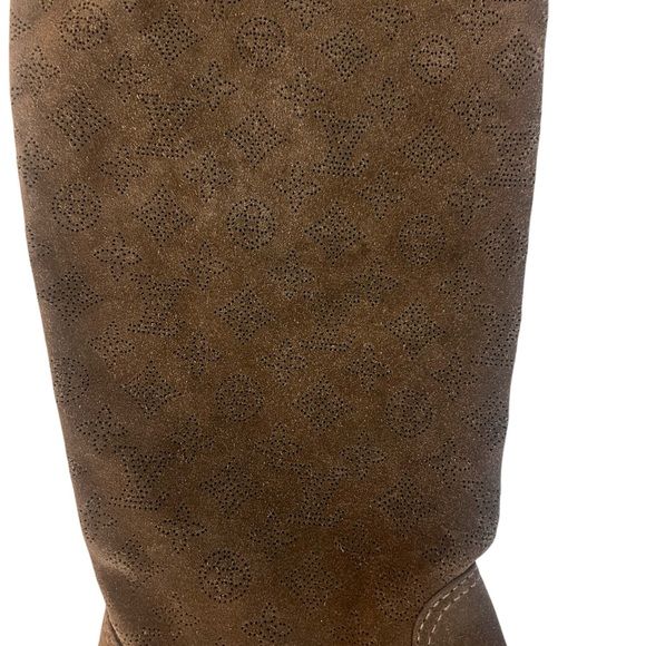 Louis Vuitton Brown Monogram Suede Zanzibar High Boots in size 35 - Picture 6 of 8